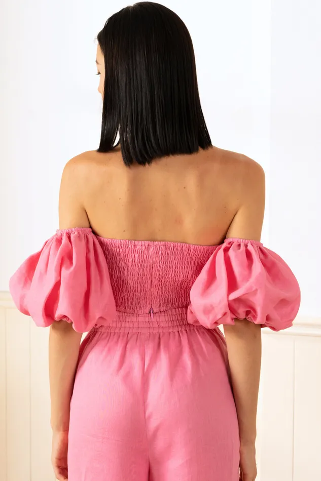 Women YUMI KIM Tops KEIRA TOP Pink Linen