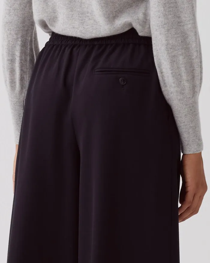 Women Yvonne 8211 Pleated Wide Leg Trousers Black Beauty Comptoir Des Cotonniers Trousers