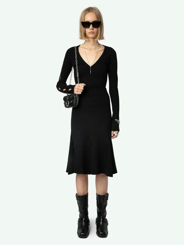 Women Zadig and Voltaire Dresses and Skirts Ginza Skirt Black