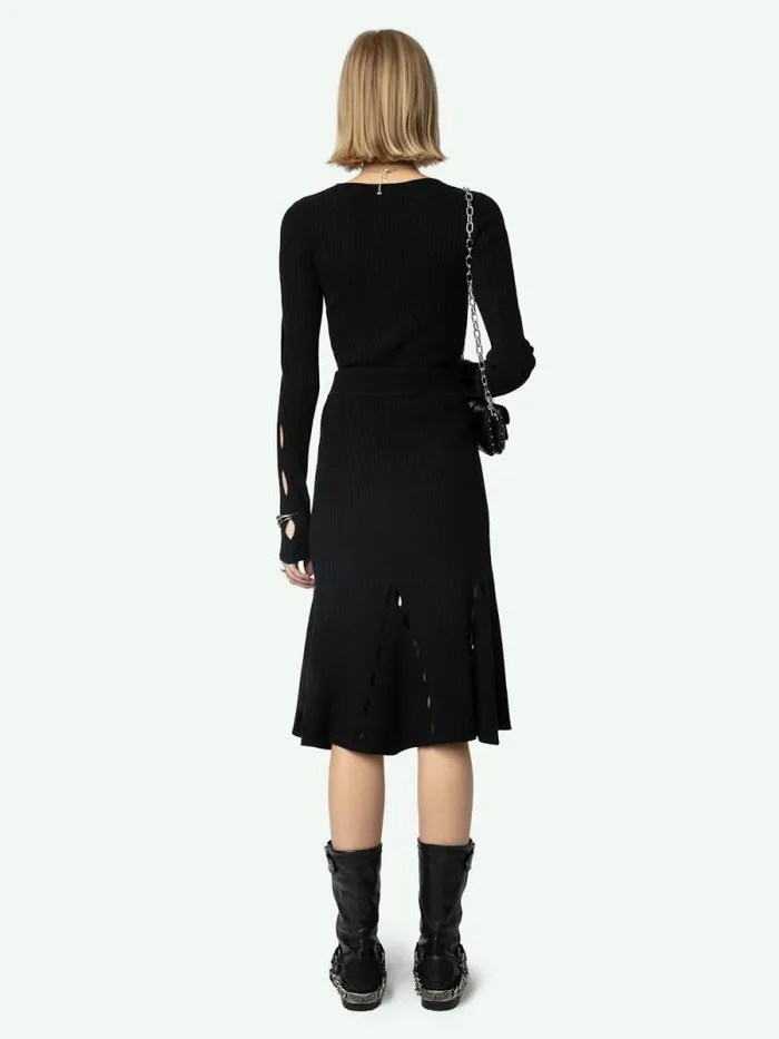Women Zadig and Voltaire Dresses and Skirts Ginza Skirt Black Women Zadig and Voltaire Dresses and Skirts Ginza Skirt Black