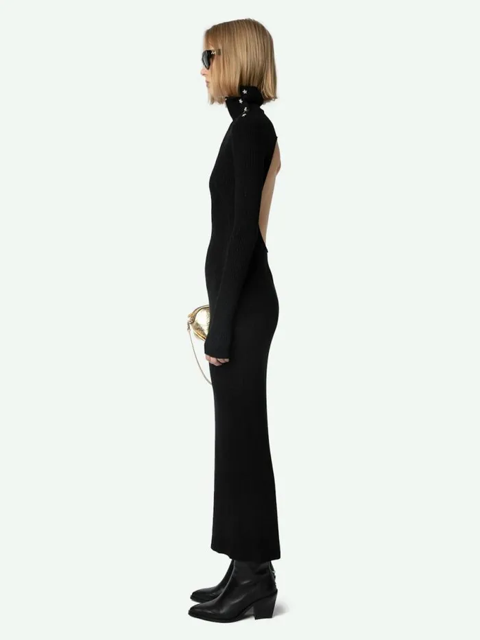 Women Zadig and Voltaire Dresses and Skirts Mireille Dress Black Women Zadig and Voltaire Dresses and Skirts Mireille Dress Black