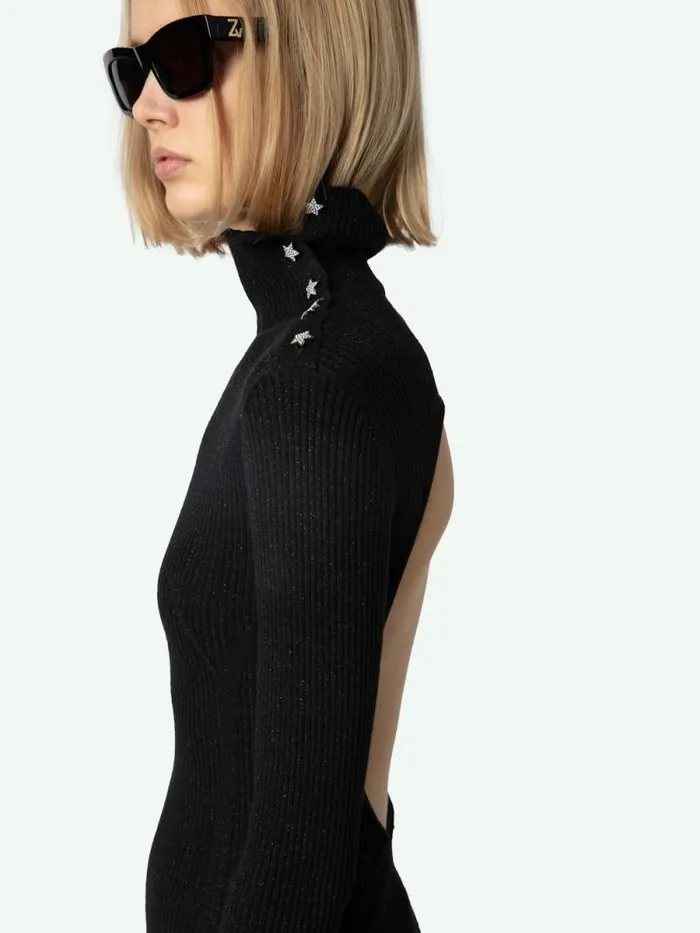 Women Zadig and Voltaire Dresses and Skirts Mireille Dress Black Women Zadig and Voltaire Dresses and Skirts Mireille Dress Black