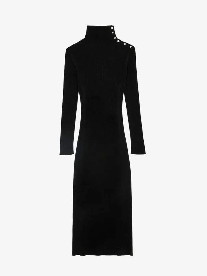 Women Zadig and Voltaire Dresses and Skirts Mireille Dress Black Women Zadig and Voltaire Dresses and Skirts Mireille Dress Black
