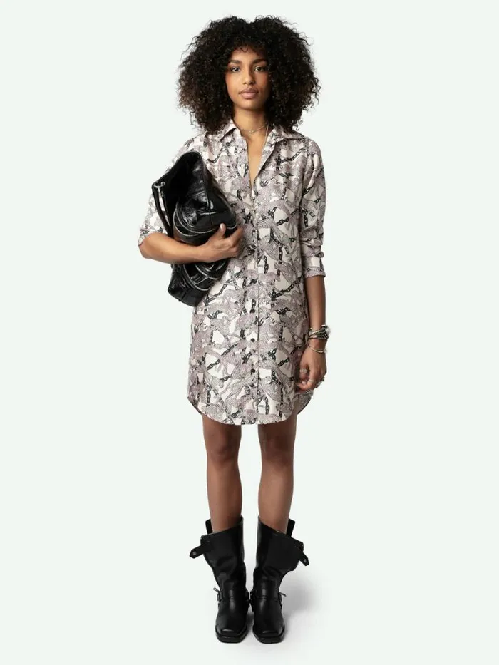 Women Zadig and Voltaire Dresses and Skirts Rais Silk Dress Ecru