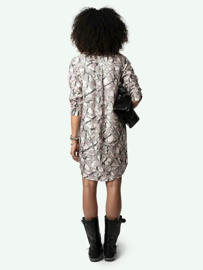 Women Zadig and Voltaire Dresses and Skirts Rais Silk Dress Ecru Women Zadig and Voltaire Dresses and Skirts Rais Silk Dress Ecru