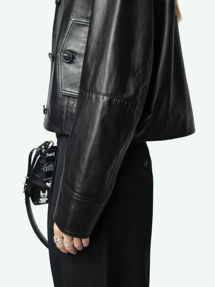 Women Zadig and Voltaire Jackets and Coats Liston Leather Jacket Black