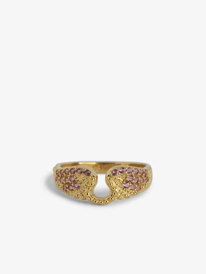 Women Zadig and Voltaire Jewelry Rock Ring Shiny Gold