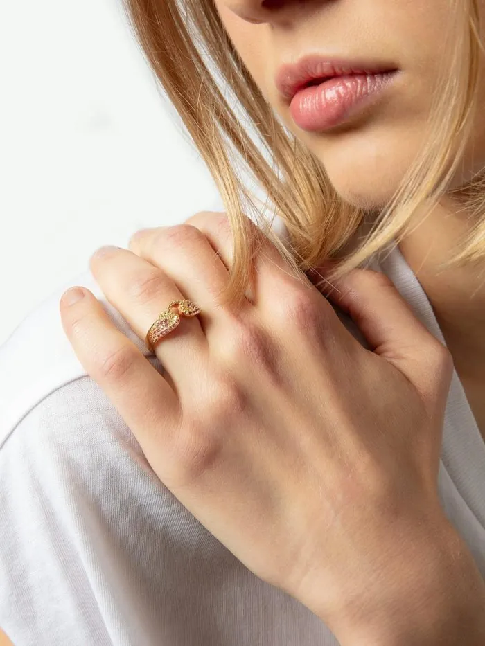 Women Zadig and Voltaire Jewelry Rock Ring Shiny Gold Women Zadig and Voltaire Jewelry Rock Ring Shiny Gold