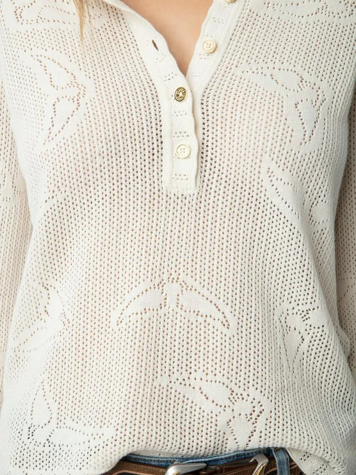 Women Zadig and Voltaire Sweaters and Cardigans Salmyr Wings Sweater Ecru
