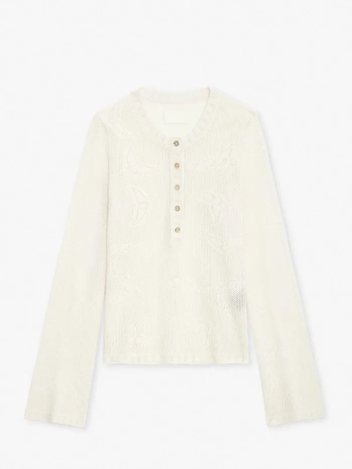Women Zadig and Voltaire Sweaters and Cardigans Salmyr Wings Sweater Ecru