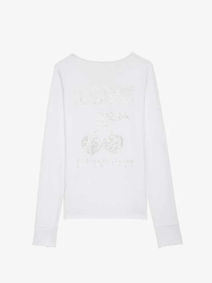 Women Zadig and Voltaire TShirts Henley Tshirt White Women Zadig and Voltaire TShirts Henley Tshirt White
