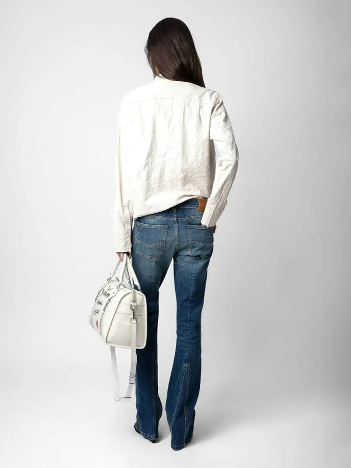Women Zadig and Voltaire Tops and Shirts Chic Crinkled Leather Shirt Judo Women Zadig and Voltaire Tops and Shirts Chic Crinkled Leather Shirt Judo