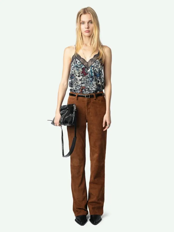 Women Zadig and Voltaire Tops and Shirts Christy Camisole Encre Women Zadig and Voltaire Tops and Shirts Christy Camisole Encre