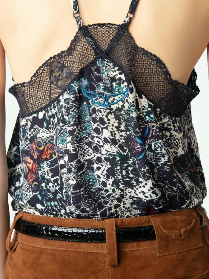 Women Zadig and Voltaire Tops and Shirts Christy Camisole Encre Women Zadig and Voltaire Tops and Shirts Christy Camisole Encre