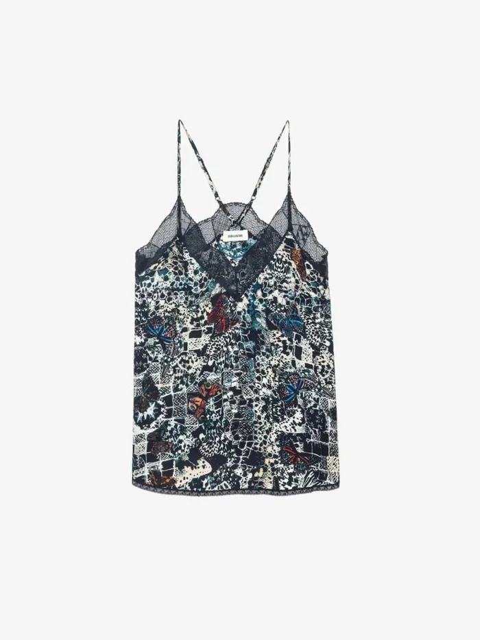 Women Zadig and Voltaire Tops and Shirts Christy Camisole Encre Women Zadig and Voltaire Tops and Shirts Christy Camisole Encre