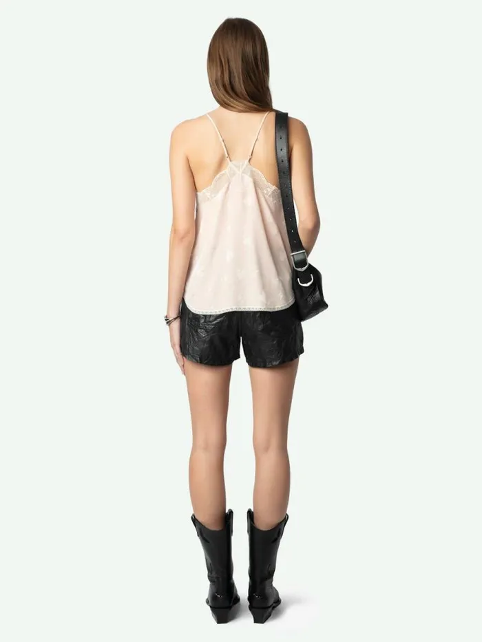 Women Zadig and Voltaire Tops and Shirts Christy Heart Camisole Pearly Women Zadig and Voltaire Tops and Shirts Christy Heart Camisole Pearly