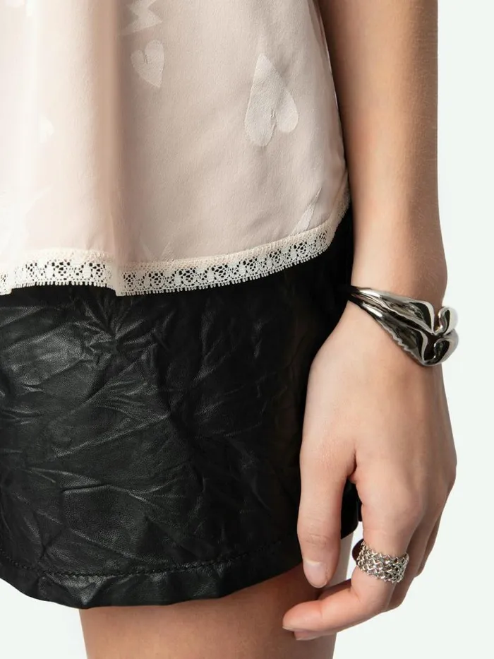 Women Zadig and Voltaire Tops and Shirts Christy Heart Camisole Pearly Women Zadig and Voltaire Tops and Shirts Christy Heart Camisole Pearly