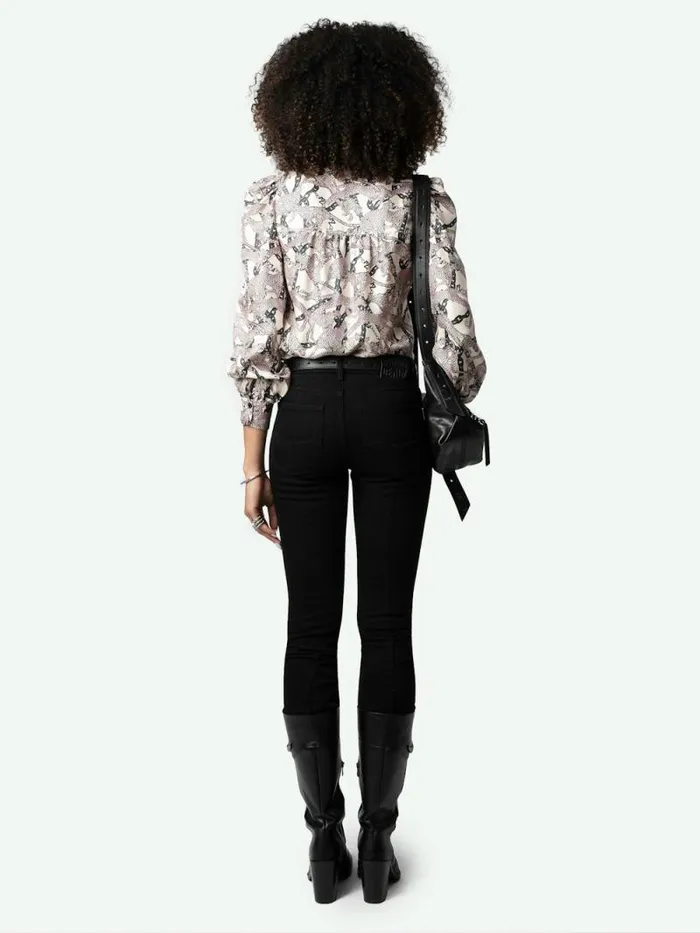 Women Zadig and Voltaire Tops and Shirts Telia Silk Tunic Ecru
