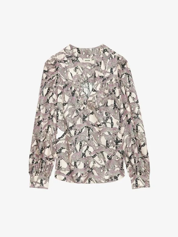 Women Zadig and Voltaire Tops and Shirts Telia Silk Tunic Ecru