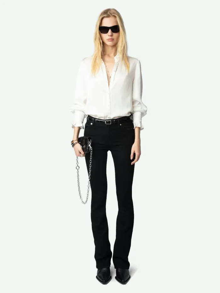 Women Zadig and Voltaire Tops and Shirts Thely Satin Shirt Judo