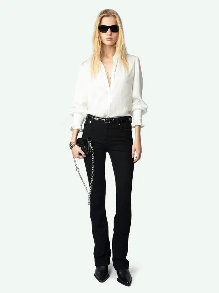 Women Zadig and Voltaire Tops and Shirts Thely Satin Shirt Judo