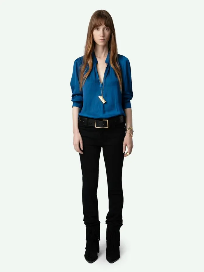 Women Zadig and Voltaire Tops and Shirts Tink Satin Blouse Overseas