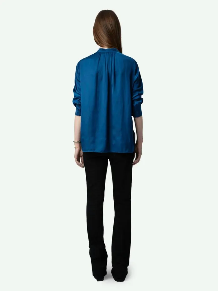 Women Zadig and Voltaire Tops and Shirts Tink Satin Blouse Overseas Women Zadig and Voltaire Tops and Shirts Tink Satin Blouse Overseas