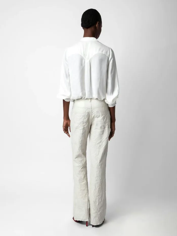 Women Zadig and Voltaire Tops and Shirts Twina Satin Blouse Judo Women Zadig and Voltaire Tops and Shirts Twina Satin Blouse Judo