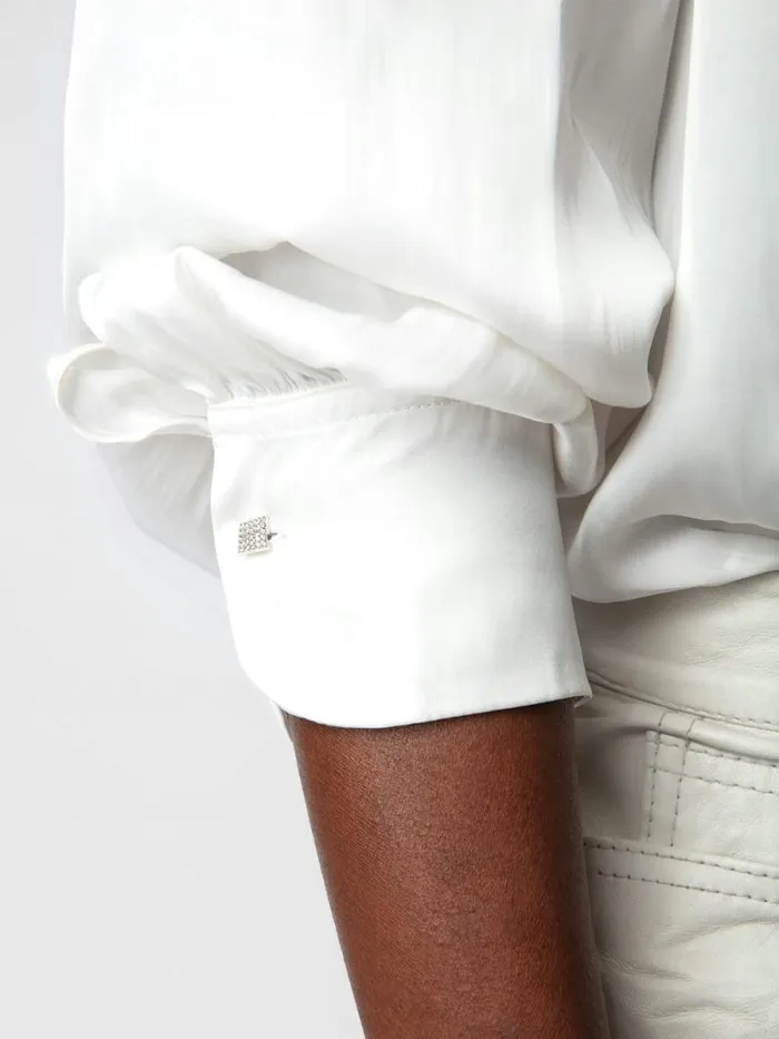 Women Zadig and Voltaire Tops and Shirts Twina Satin Blouse Judo Women Zadig and Voltaire Tops and Shirts Twina Satin Blouse Judo