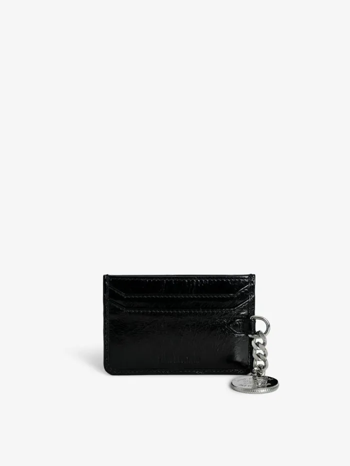 Women Zadig and Voltaire Wallets and Leather Goods Sunny Pass Card Holder Black