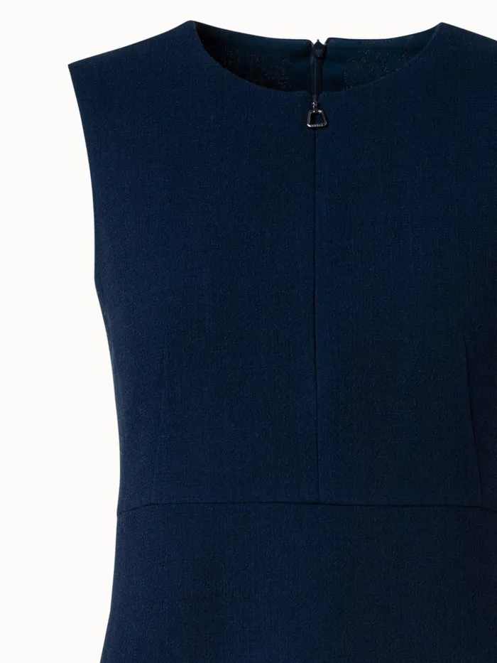 Wool Crpe DoubleFace Sheath Dress Navy Women Akris Dresses
