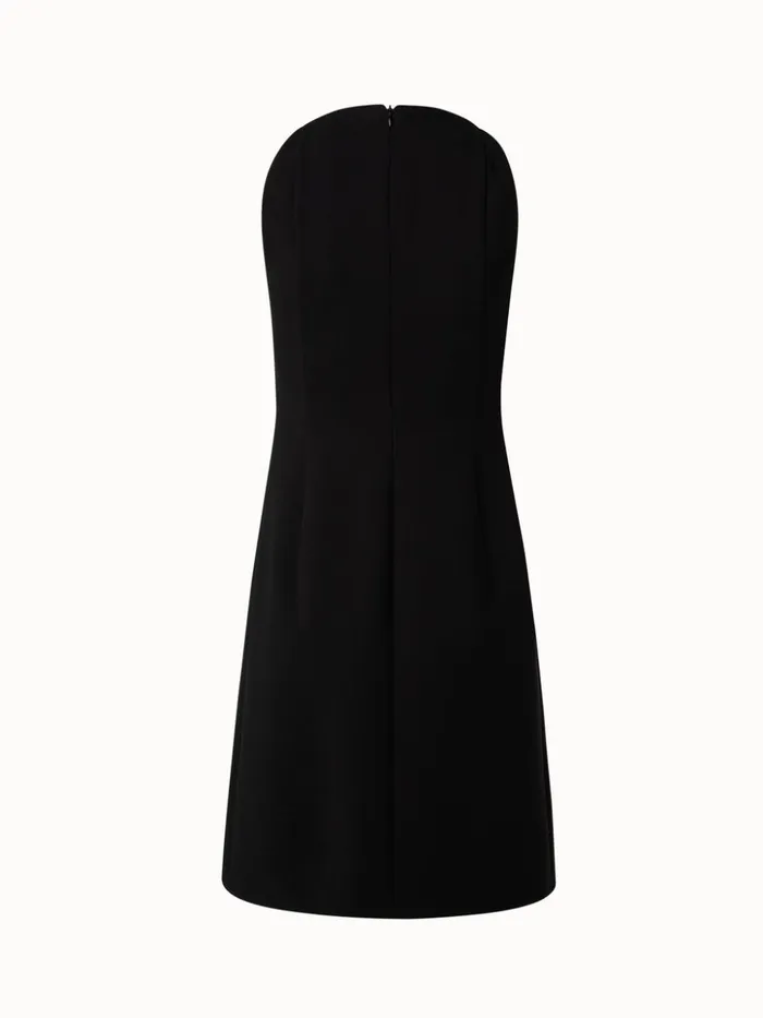 Wool Double Face Apron Dress Black Women Akris Dresses