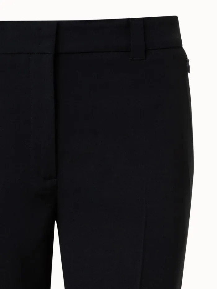 Wool DoubleFace Cropped Pants Black Women Akris Pants