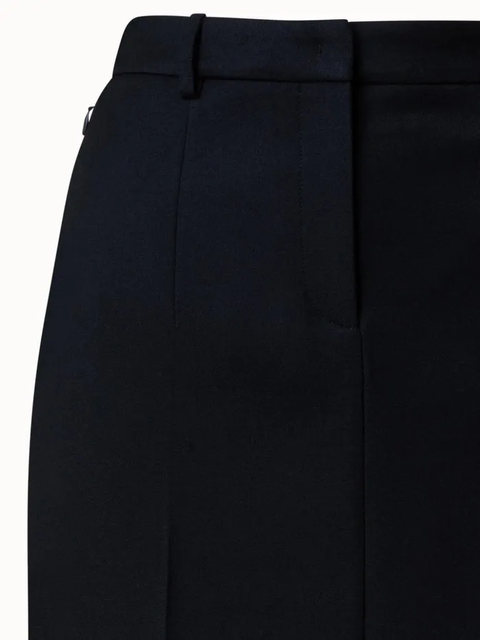 Wool DoubleFace Maxi Skirt Black Women Akris Skirts