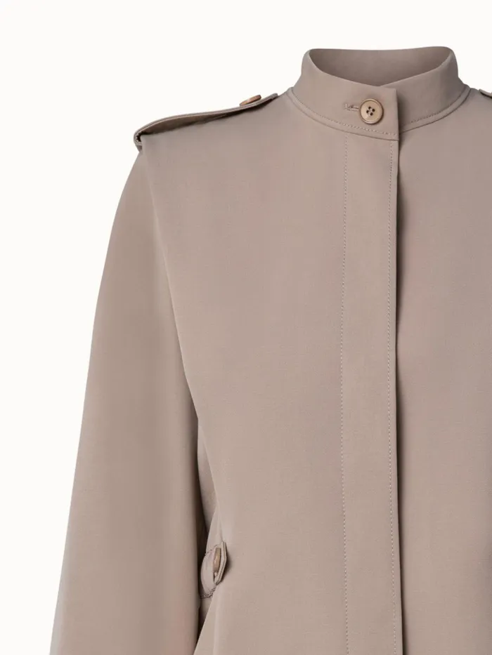Wool Gabardine Jacket Cardboard Women Akris Jackets