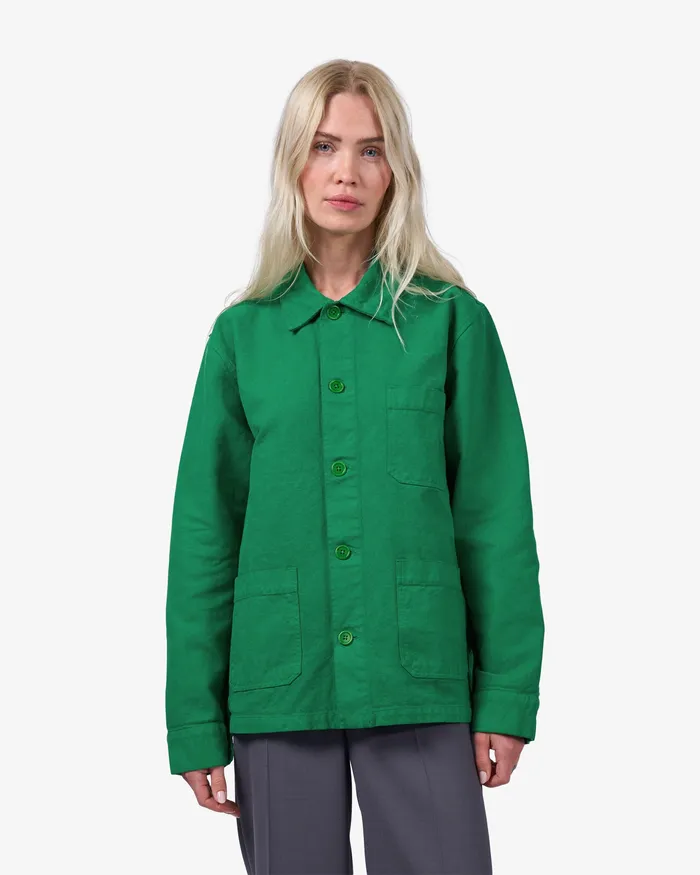 Workwear Jackets Organic Workwear Jacket 8211 Kelly Green Colorfulstandard Women